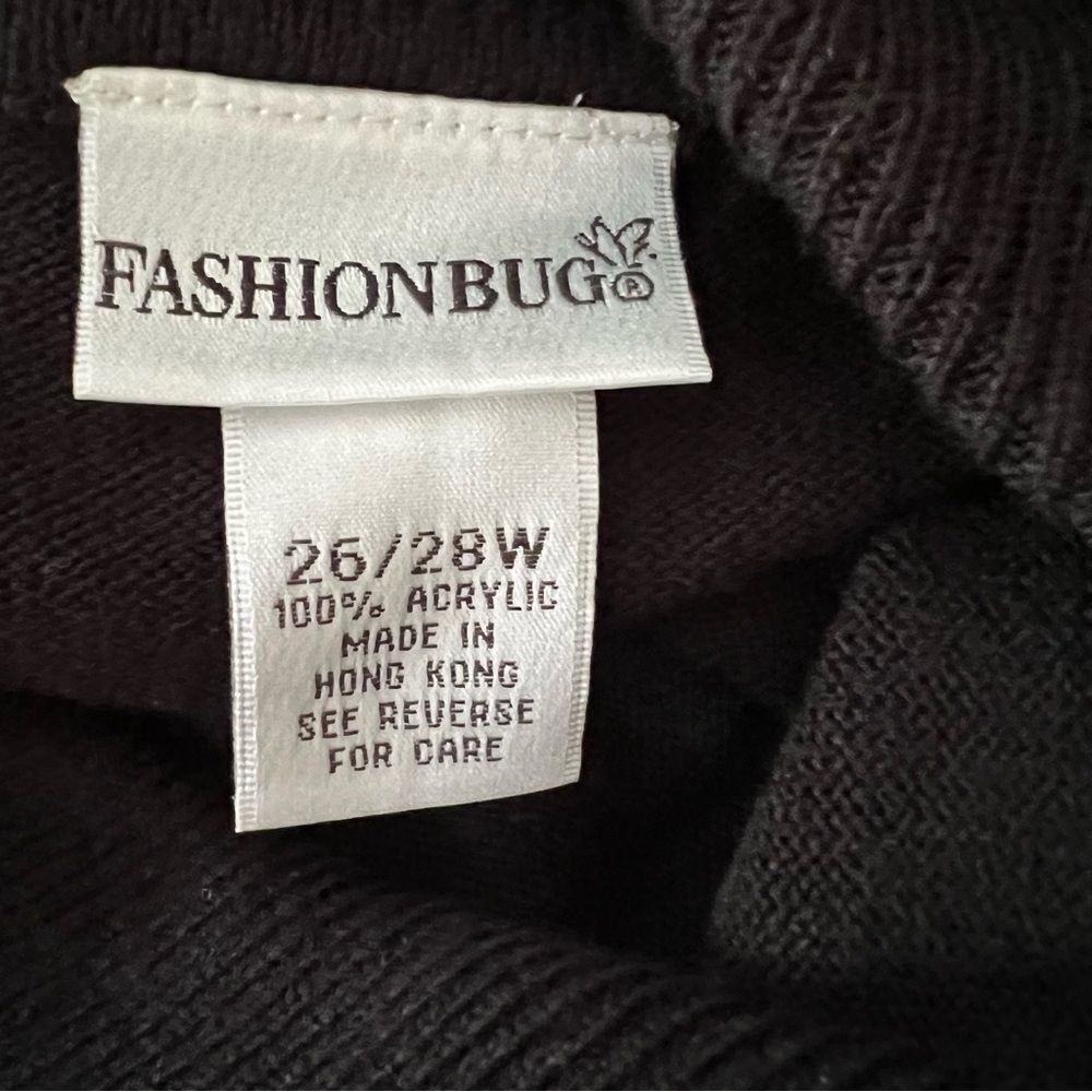 Fashion Bug Black and White Sweater size 26/28W - Picture 9 of 10